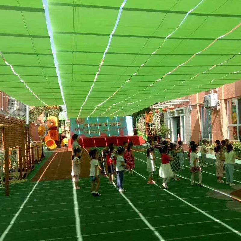 北京幼F儿园电动遮帘学校场天幕棚CS折叠阳CRB天棚帘操户外遮阳网
