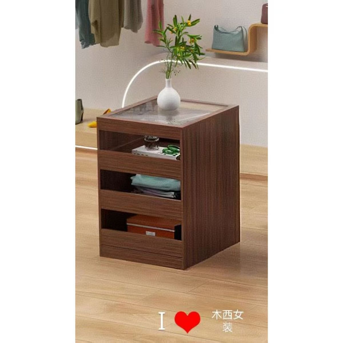 中岛柜服装店简约展示台陈列台储物柜装饰品摆件饰品陈列柜展示柜