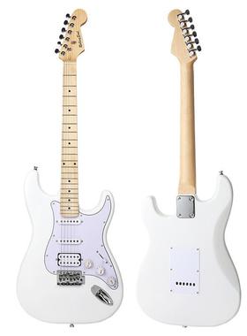 T型专业电吉他白色单单双初学门者手S入级电子吉他单摇乐HHL器现