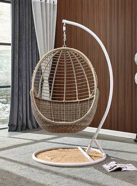 阳台吊篮OYF藤椅单家椅摇椅室人内秋千吊兰蓝懒人吊椅用子摇篮椅