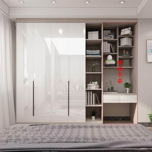 轻奢柜家用卧户室玻门简约现代小璃型亮光实木衣柜YYL衣带梳妆台