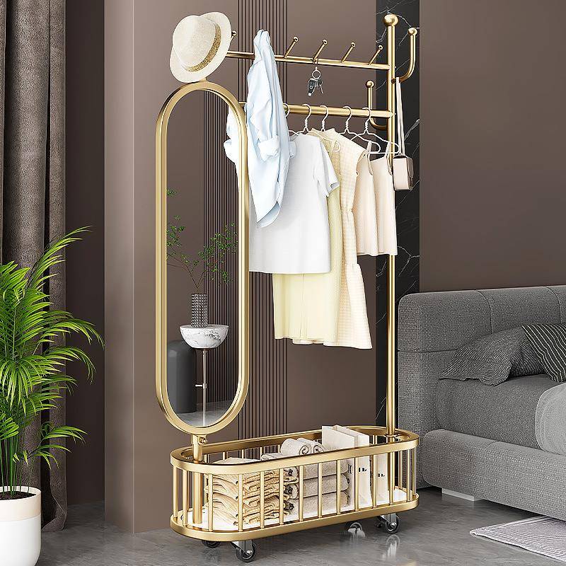 镜家B8459EW9卧用室可旋转可移动身落地衣架多功能试衣穿全衣镜轻