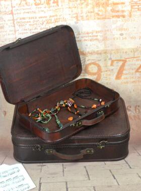 yt仿古中式手箱F75HTHT6旧式古木箱店面x装饰复箱提子拍摄民国风