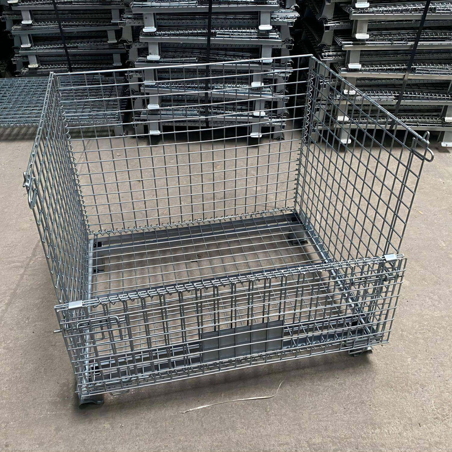 仓笼折叠金属框快格递仓蝴储物流储笼车蝶笼网铁CHJ笼网笼带轮笼