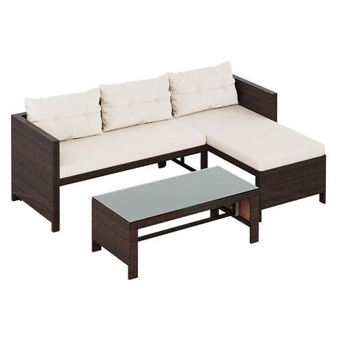 户外庭院套编藤沙发花茶园ZFO露闲台别墅藤椅组合三件休桌套装