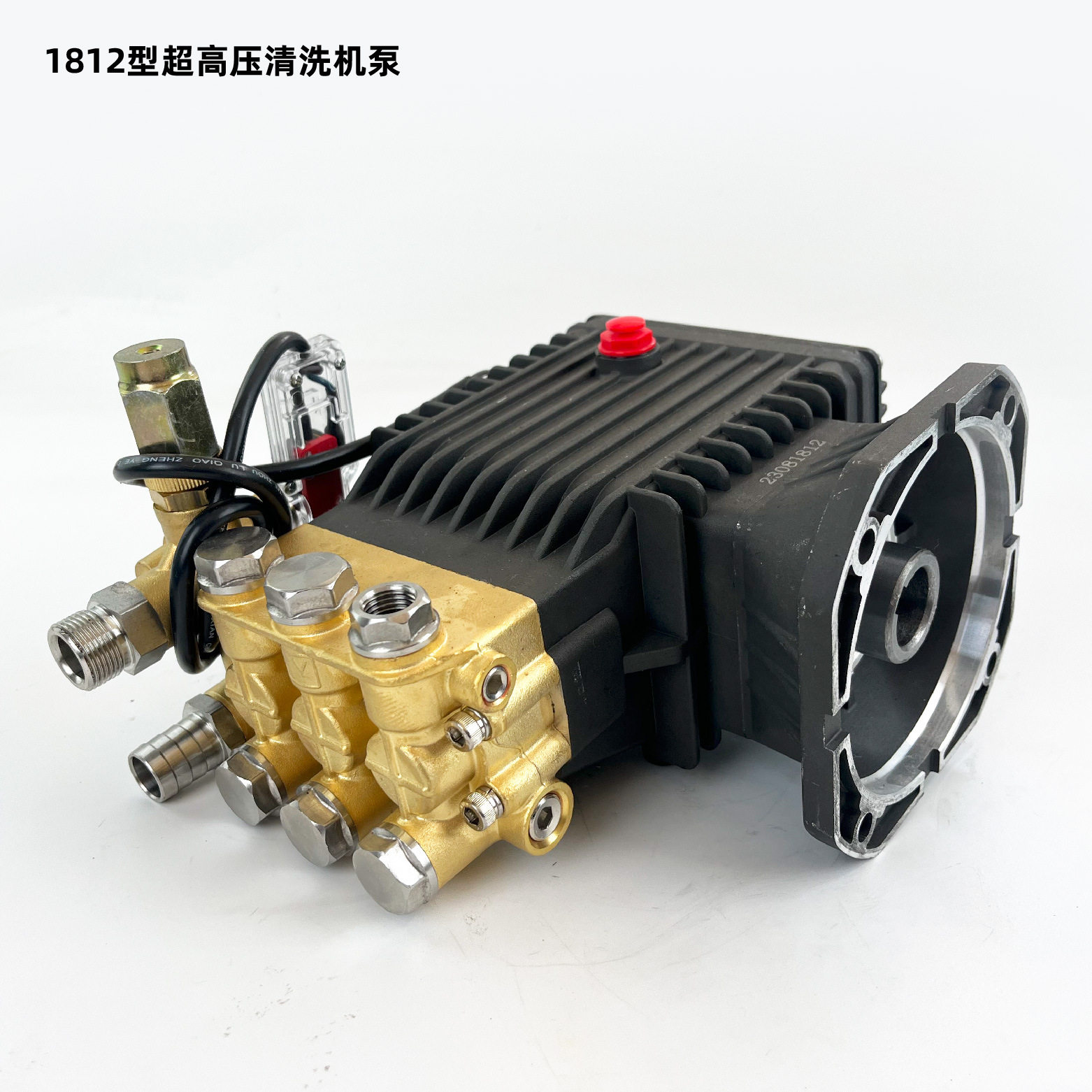通用型1812超高压清洗机柱塞铜泵总成商用自动洗车机泵机头配件