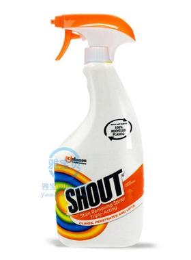 美国庄臣shout特效三重功效衣领净500ml去污渍除黄清洁剂衣服预洗