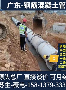 二级钢筋混凝土管排水管水泥管承插式混凝土管300企口管管大口径