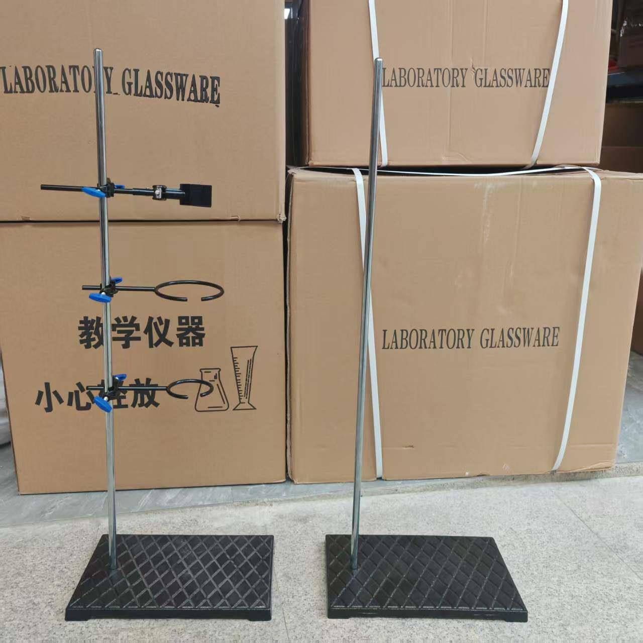 实验大号铁架台铁方台300*180mm大底板铸铁滴定台管固定架搅拌机