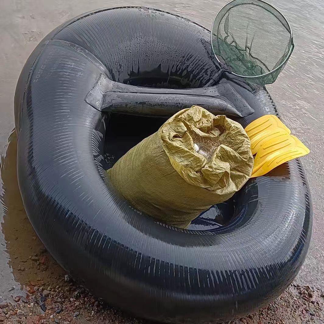 轮胎船救生船加厚橡皮艇橡皮艇丁基胶皮划艇捕鱼船单人自制钓鱼船