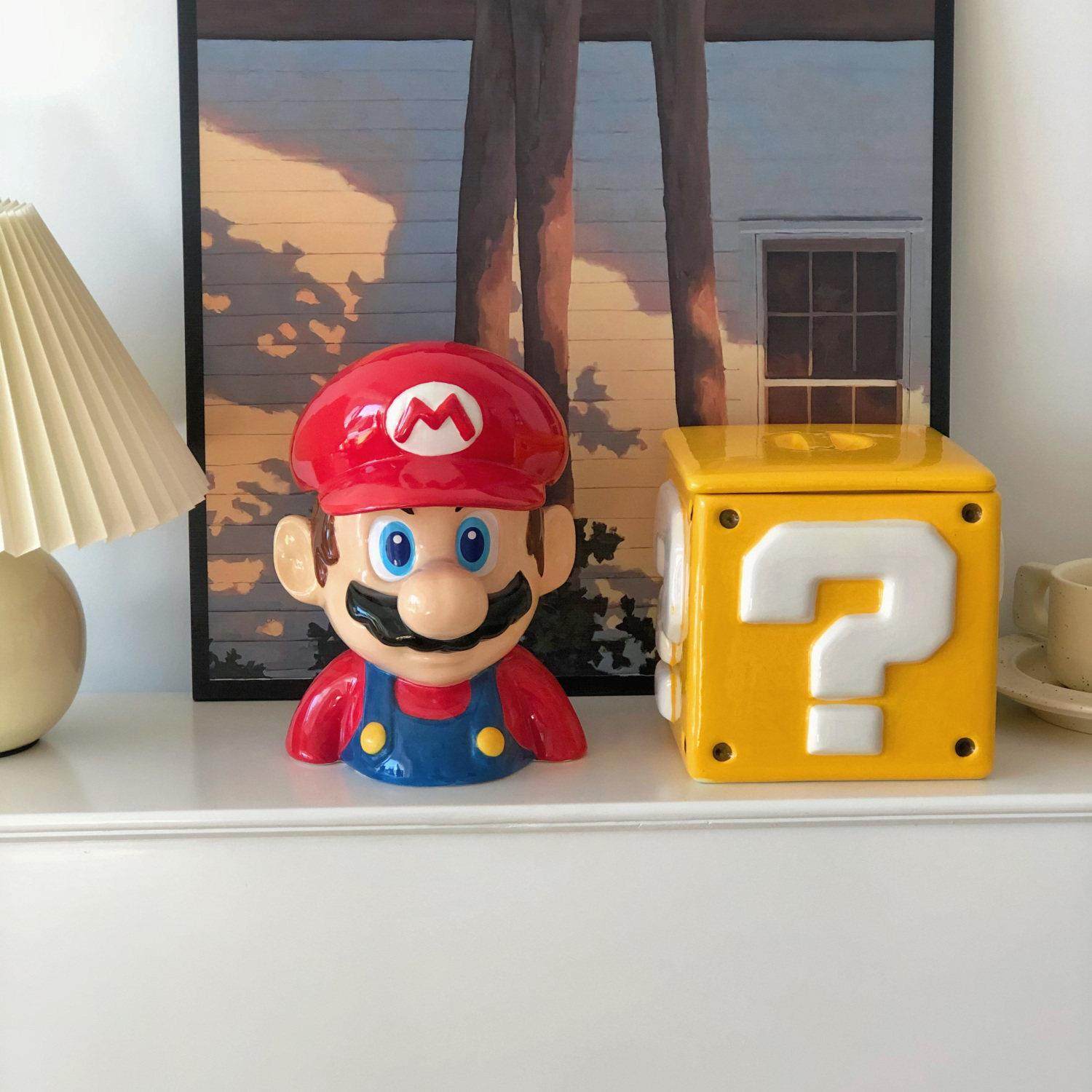 ins玄关马里奥收纳电视柜可爱卡通陶瓷储物罐客厅家居装饰品摆件,家居饰品,装饰摆件,淘宝优惠券,粉丝福利购,淘宝优惠卷