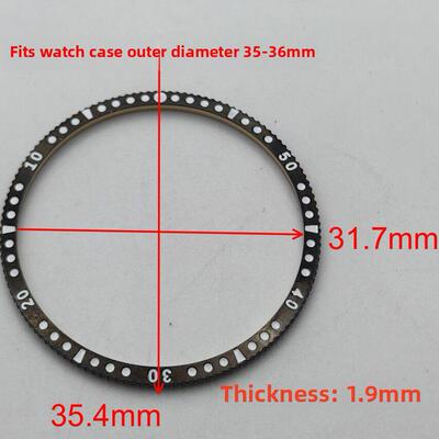 手表配件适配36mm上海7120表壳压圈牙圈字面套装24钻19钻套装35.4