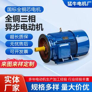 100%全铜三相异步电动机11 15 18.5 22 37KW 1470rpm电机380V三相