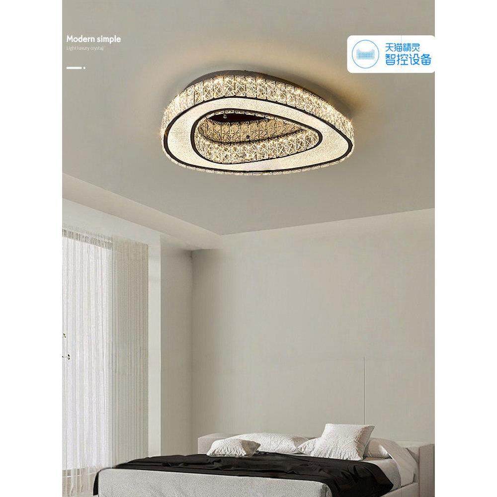 2025年新款设计师主卧室灯高级感大气水晶吸顶灯轻奢高档书房间灯