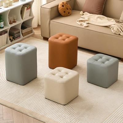 小凳子家用沙发凳脚踏凳换鞋凳卧室化妆凳简约皮凳子家用客厅矮凳