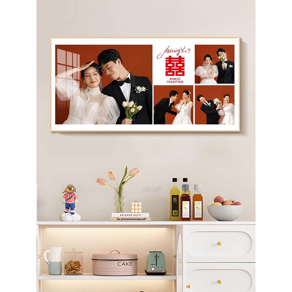 婚纱照定制相框挂墙DIY相片放大全家福打印主床头结婚照画框制作