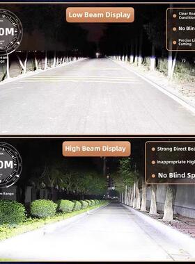 六铜管汽车LED大灯泡激光H7近H1远H4远近一体H11超亮9005强光9012