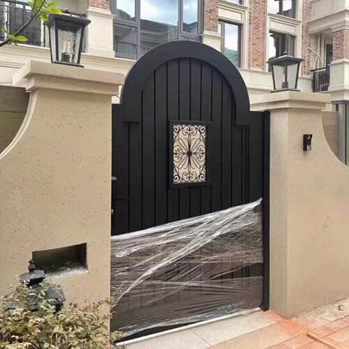 户外花园拱门铝合金别墅庭院门简约栅栏门民宿院子大门单双门