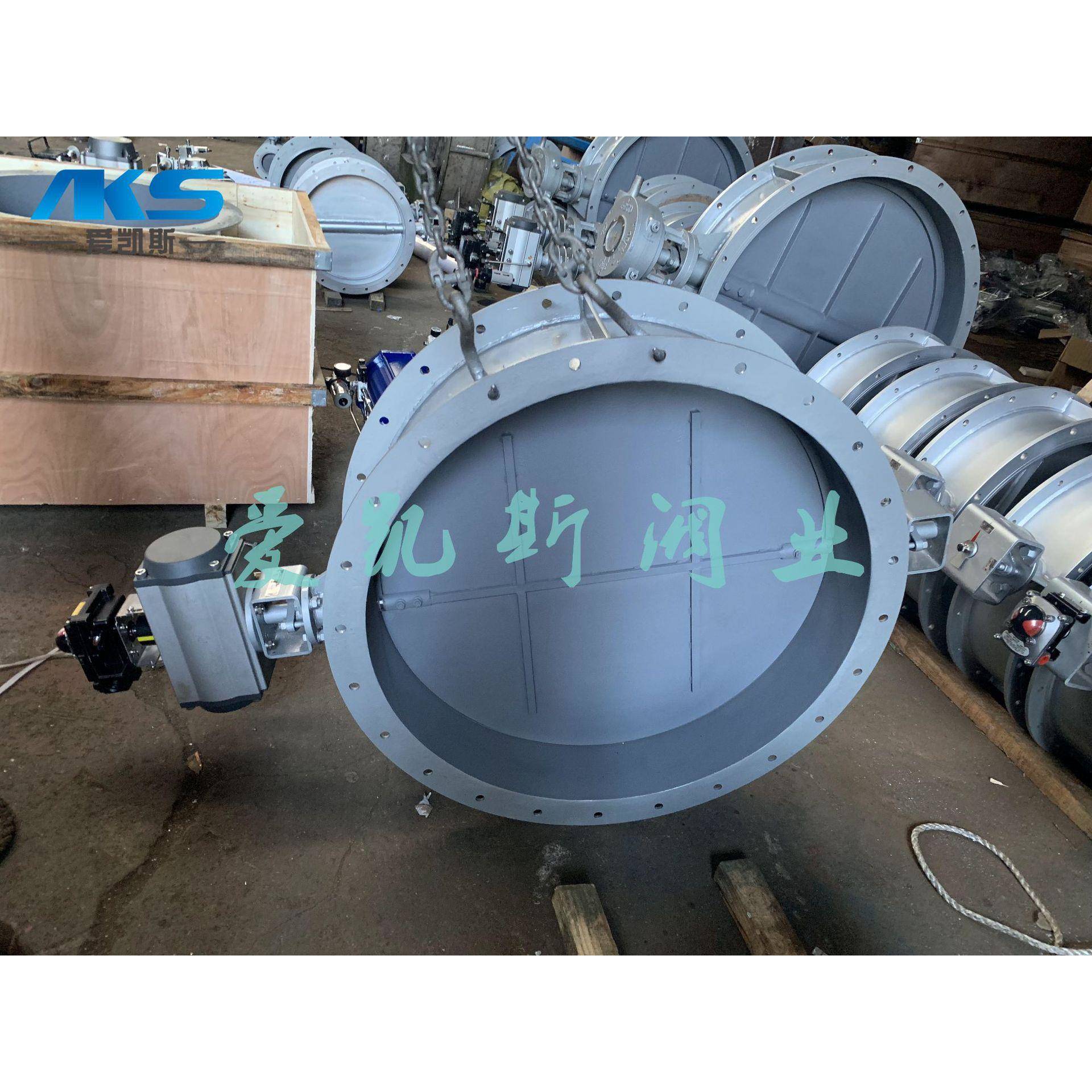 D341W-1C加厚圆形方型百叶气动碟阀冶金用通风碟阀温风阀