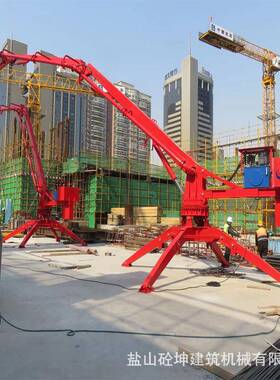 移动21m液压蜘蛛放置吊杆混凝土砂轮机混凝土布料泵布料机工厂