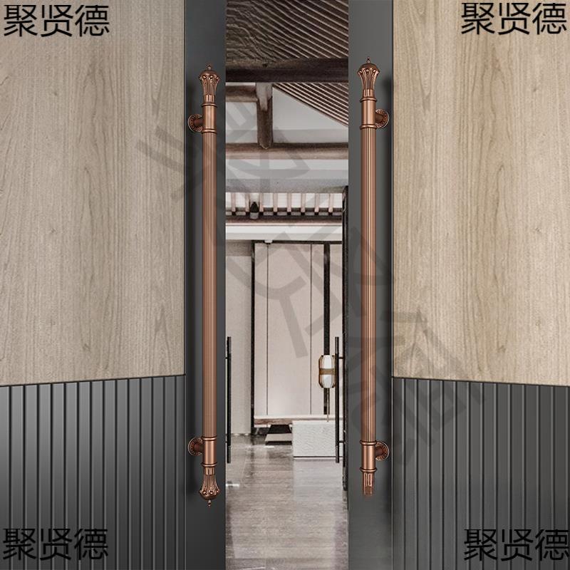 欧式玻璃门拉手不锈钢大门把手仿古铜酒店包厢推拉门拉手