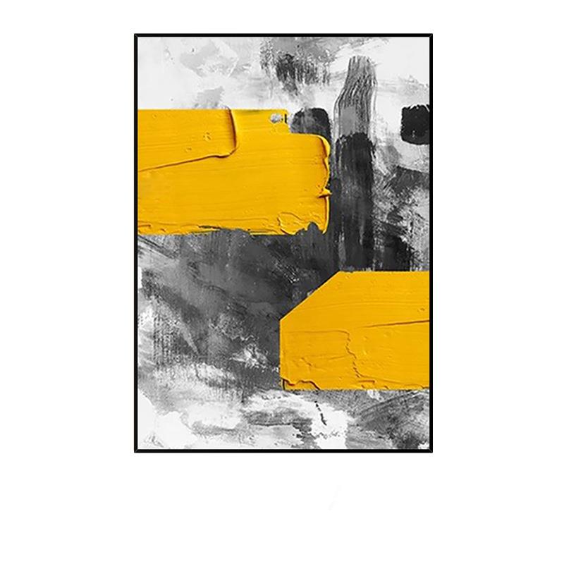 现代简约竖幅版客厅挂画玄关走廊装饰画立体抽JY-XGZ象手色彩绘大图片