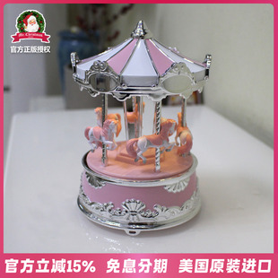 美国Mr.Christmas圣诞先生节女朋友摩天轮八音盒复古黄灯节日礼物