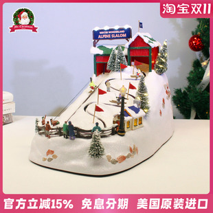 Mrchristmas圣诞先生滑雪场灯音乐盒八音盒女生日圣诞节礼物生日