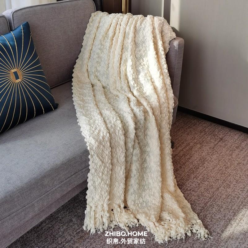 等待假期 欧式出口盖毯样板间沙发搭毯酒店床尾巾 办公室午睡盖毯
