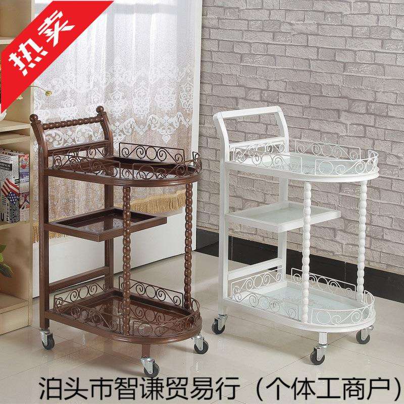 院推车置物架三层移动欧式铁艺美甲仪器纹绣火罐工具小车锦标