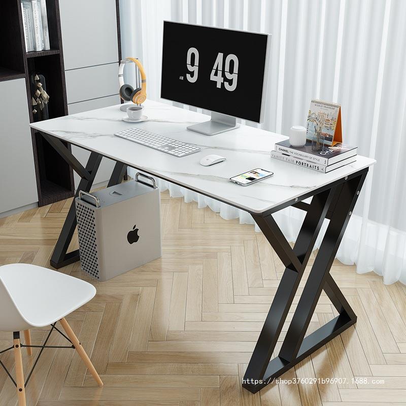 简约岩板书桌经济型学生写字台家用台式办公桌电脑桌双人窄桌