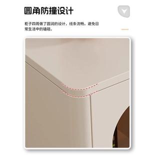 现BTW代简约原木奶油风餐酒柜客边厅家用靠墙柜轻关奢玄柜储物置