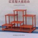红花梨实木质榫卯前后台博古架中式 桌面收纳紫砂壶茶具文玩展示架
