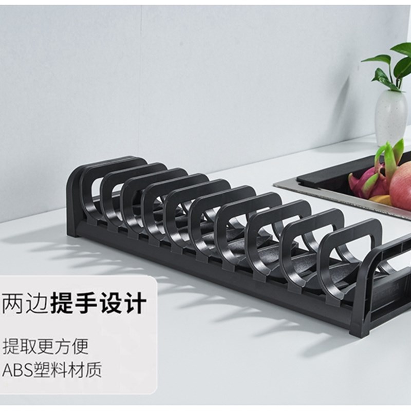 抽屉碗架内置收纳架放碗盘子洗碗池沥水架柜内厨房碗碟置物架