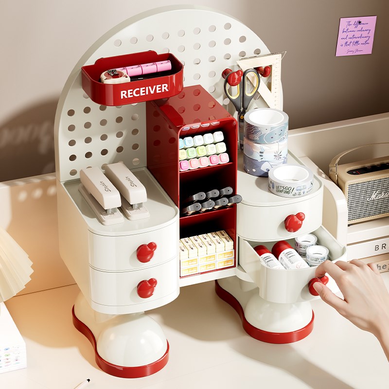 桌面洞洞板收纳盒书桌文具整理神器置物架笔架办公室学习桌收纳架