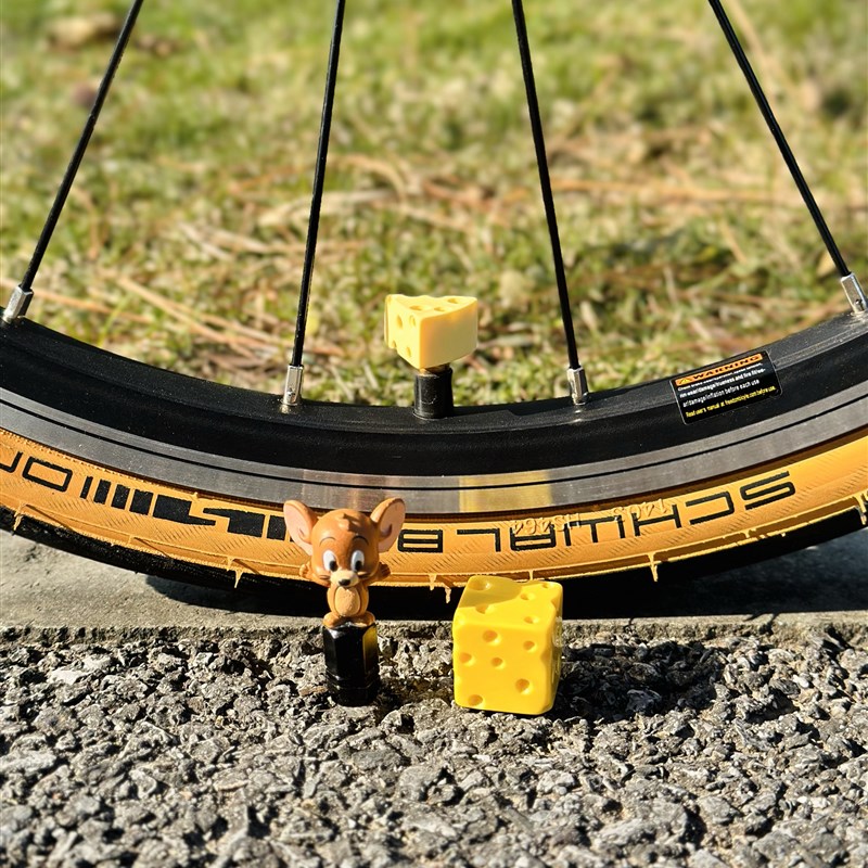 猫老鼠自行车气嘴帽奶酪可爱公路车装饰芝士山地车气门芯盖折叠车