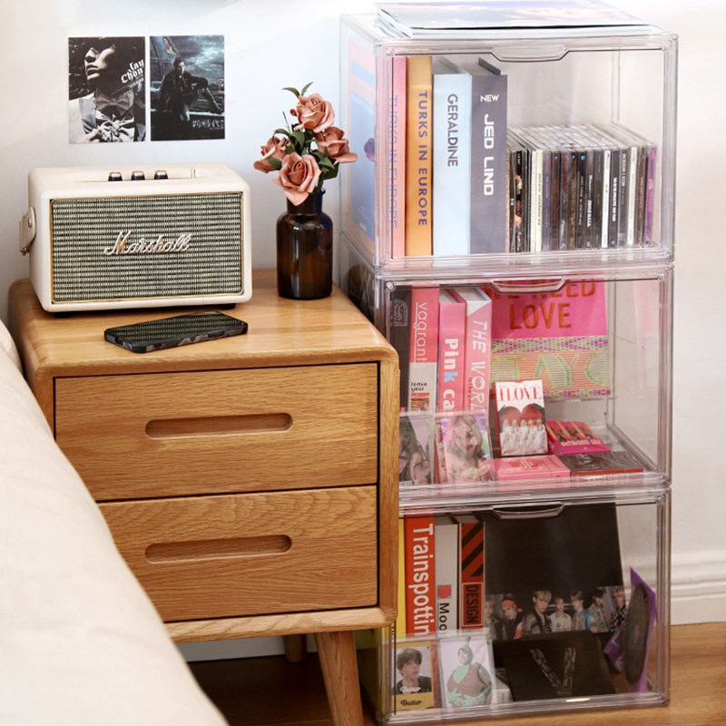 透明专辑收纳盒防尘亚克力蓝光x碟dvd储存箱收藏磁带cd唱片展示架