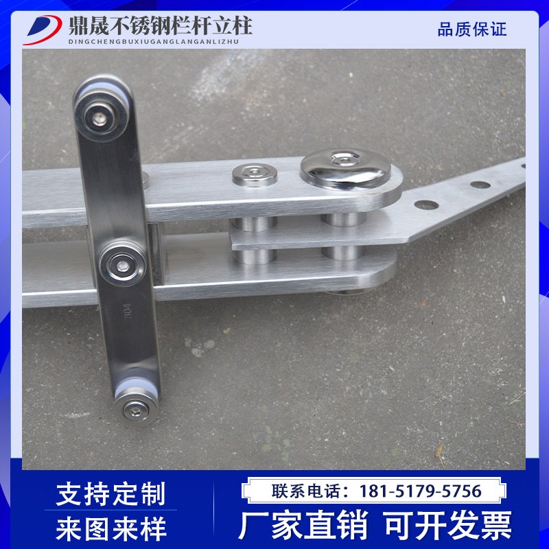 非标定制304/20o1不锈钢立柱挂玻璃栏杆扶手阳台家用工程商场立柱