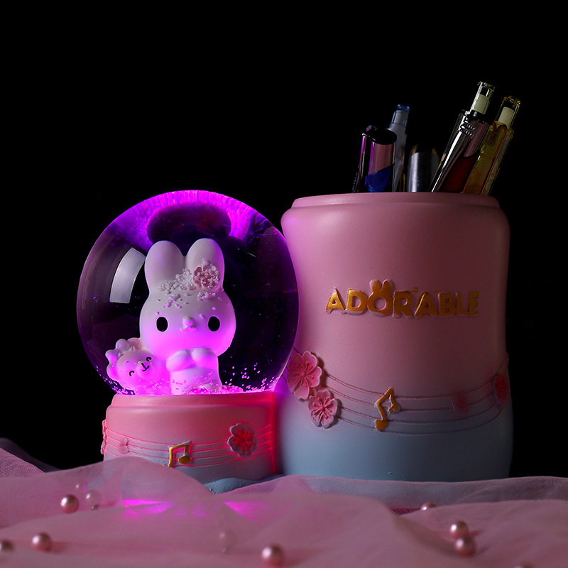 创意实用水晶球笔筒10岁女孩女童生日G小女孩礼物女生初中生小学