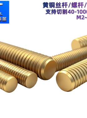 黄铜丝杆牙条全牙螺柱1米50公分M2m2.5m3m4m5m6m8M10M1214M16M18
