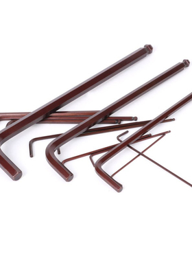 球头加长六角扳手L型形S2加硬材质六角匙红色1.52534567890mm单支