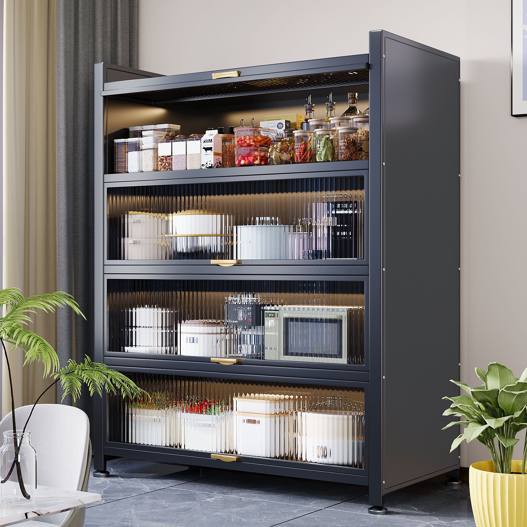 碗架厨房置物架2025新款家用放碗碟盘子收纳柜防尘密封碗盘柜收纳