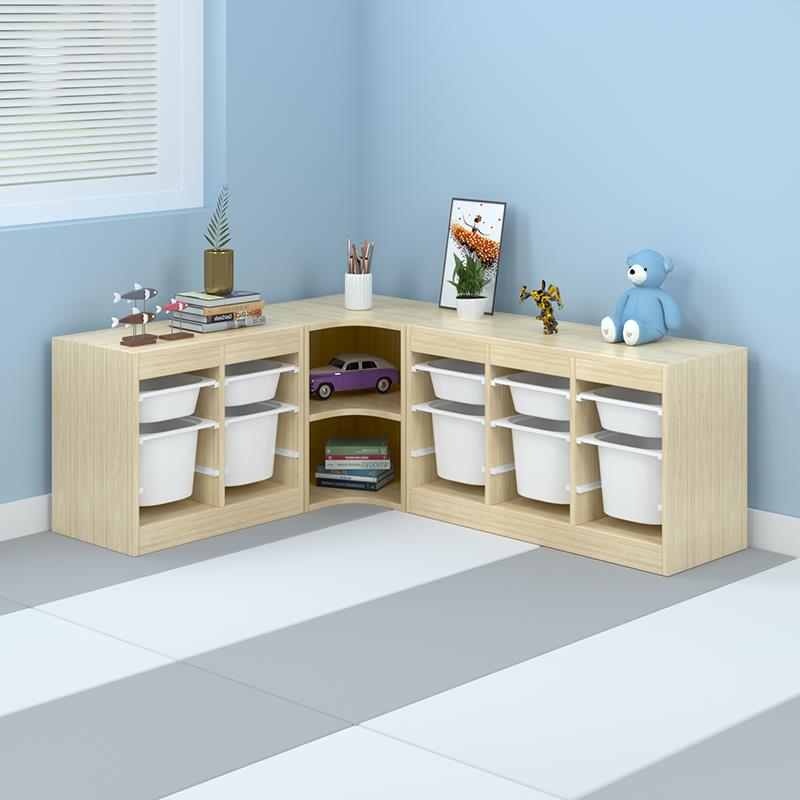 儿童玩小具收纳架置容物柜大书架桌面实木简易型量MG8030绘本架