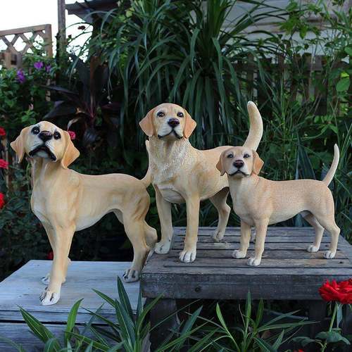 外落地塑摆件树脂狗雕拉布拉多模型别墅RGK庭户装院花园饰仿真狗