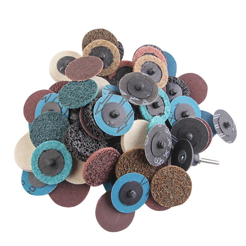 70pc砂碟打磨片套装抛光除锈矩龙去毛刺尼纽扣砂纸片转砂碟SIR套