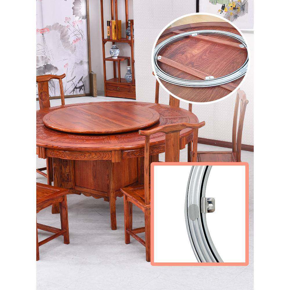 餐桌转底座60cm实木璃理石圆桌转盘芯玻铝大合金轴承饭店家用无品