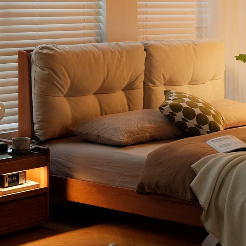 欧拉/若家梦床/WPF实双木云朵日式具复古软包床床1.5米1.8人床主