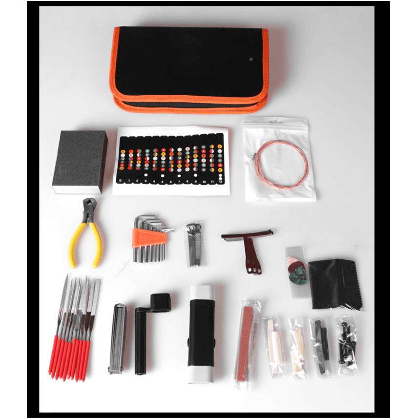 养吉他工PVE具包套装大全修吉他维套保套装61件吉他配件