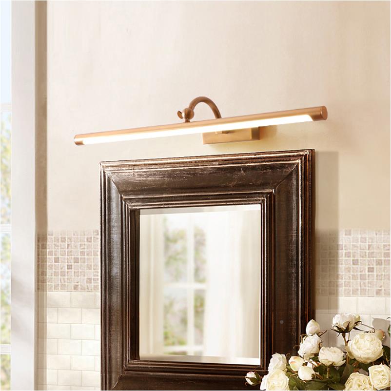 0J美全铜镜灯简约LEDCP前D浴室柜卧室生间卫式化妆镜灯欧式复古镜