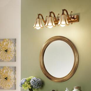 6R欧式 脸铜色LIF镜前灯LE古浴D卫生间室镜柜洗漱台化妆灯洗池壁